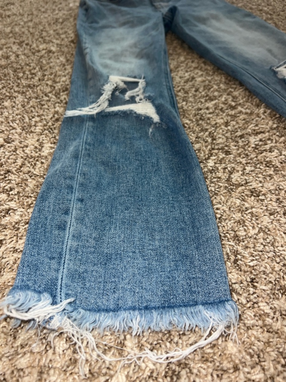 VERVET HAMPTON HIGH RISE CROP STRAIGHT LEG JEANS MEDIUM BLUE WASH Sz 0/24 - Picture 8 of 15